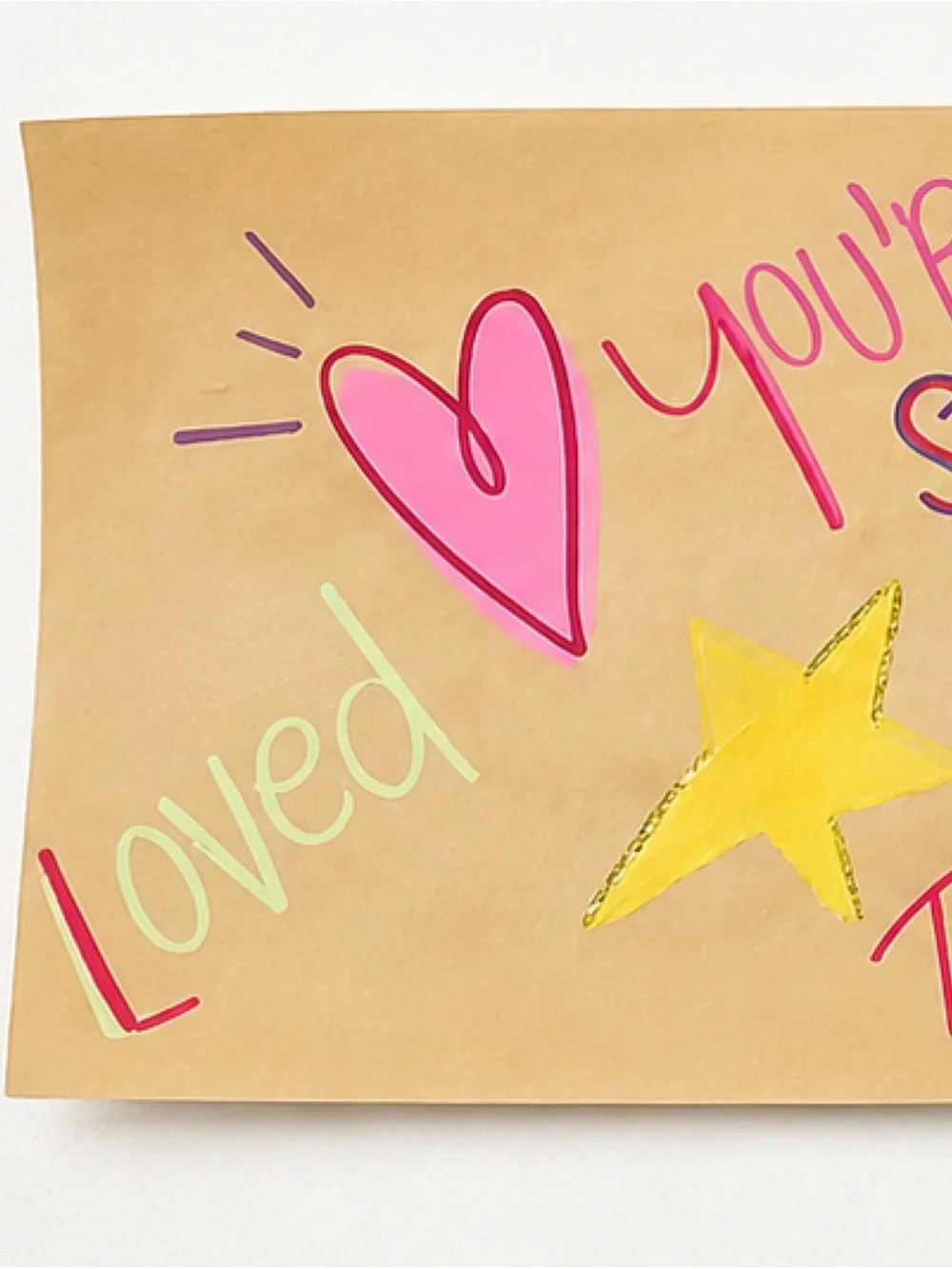 banner 36in x10in kraft paper for gift wrapping packaging paper wall decor